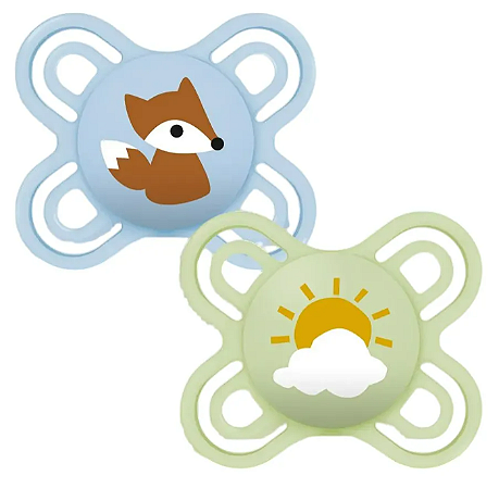 Chupeta MAM Perfect Start Dupla (0-2 meses) Azul