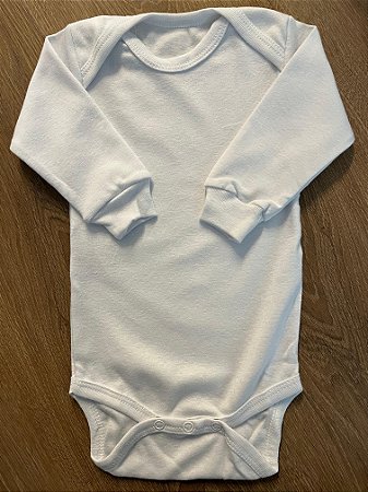Body Branco Manga Longa - P