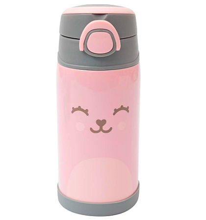 Garrafa Termica Parede Dupla Gumy Rosa - Buba