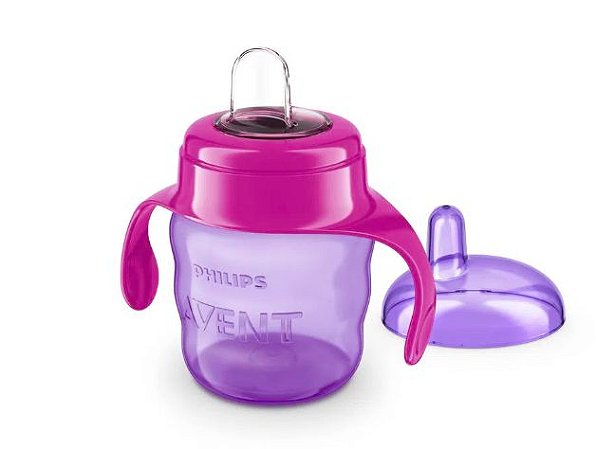 Copo Classic Spout Cup Rosa com Bico de Silicone 200 ml SCF551/03 - Avent