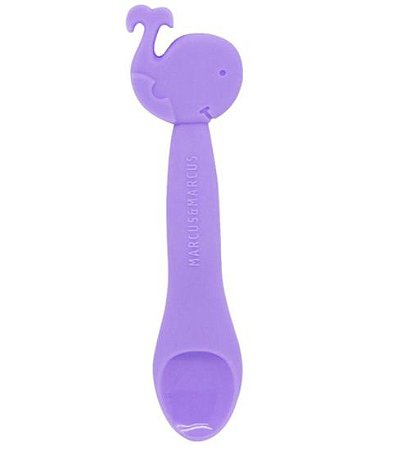 Colher em Silicone Baleia Lilas - Marcus & Marcus