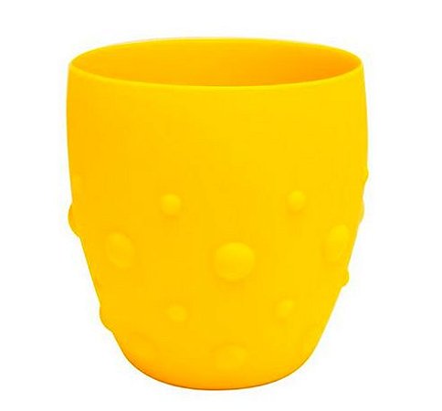 Copo em Silicone Para Treinamento Com Grip Girafa Amarelo - Marcus & Marcus