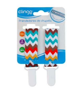 Prendedor de Chupeta Duplo Zig Zag - Clingo