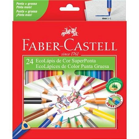 Lápis de cor C/24 super ponta Faber