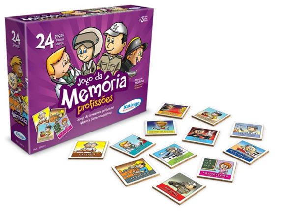 Jogo da Memória Infantil - Frutas - 24 Peças - Xalingo