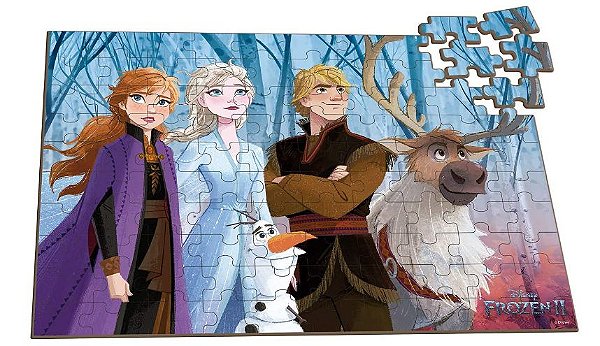 Jogo quebra cabeça frozen 100P Xalingo