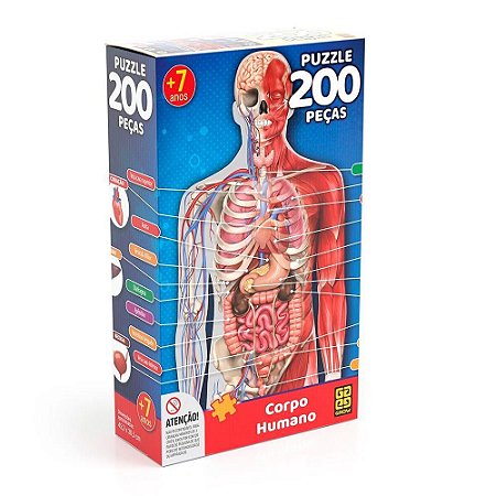 Jogo puzzle corpo humano 200P Grow