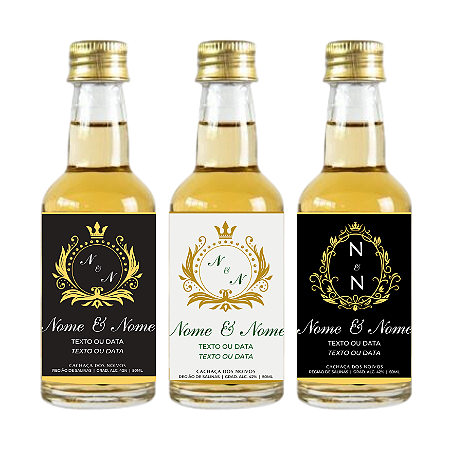 KIT CACHAÇA PERSONALIZADA MINIATURA 50ML 36 UNIDADES