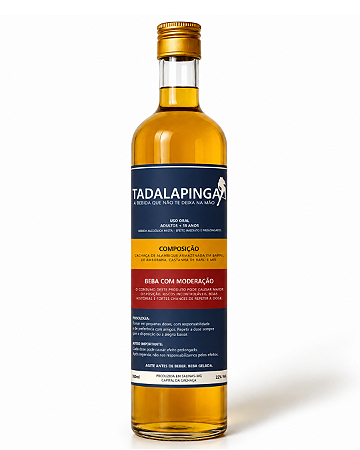 TADALAPINGA ORIGINAL CACHAÇA COM BARU E MEL 500ML