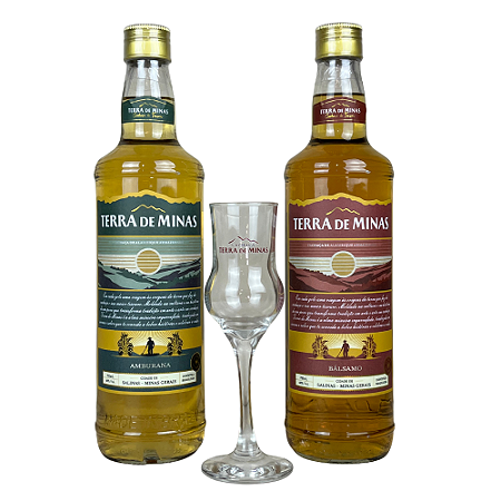 COMBO TERRA DE MINAS AMBURANA E BÁLSAMO 700ML + TAÇA ALAMBIC