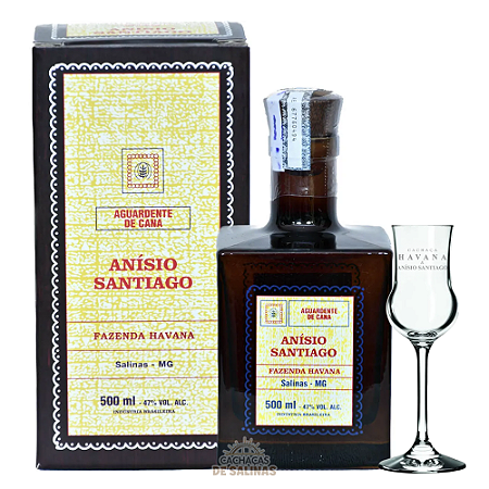 KIT CACHAÇA ANISIO SANTIAGO EDIÇÃO ESPECIAL 80 ANOS + TAÇA EXCLUSIVA