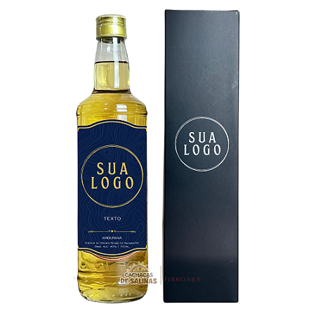KIT CAIXA SUPREMA COM CACHAÇA PERSONALIZADA LOGO 700ML