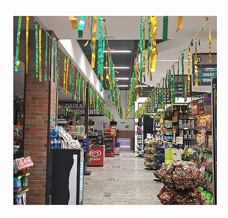 Varal de Fitas Copa do Mundo Verde e Amarelo 500 Metros.