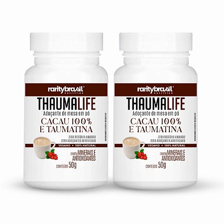 Adoçante de mesa Thaumalife -  Cacau 100% e Taumatina - 50g