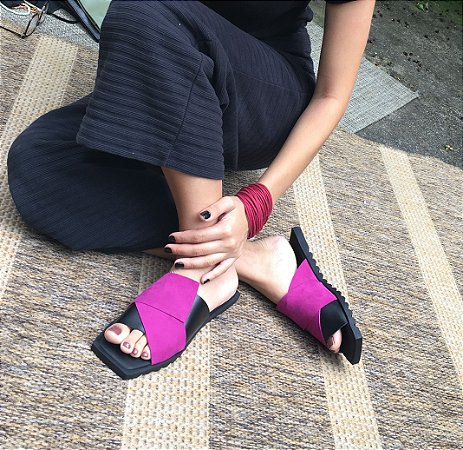 Flat Origami Pink / Couro