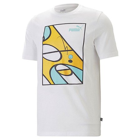 Camiseta Puma Graphics Court Tee – Branca Original Lançamento
