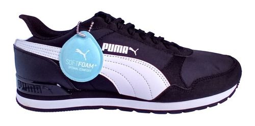 Tênis Puma St Runner V2 N L - Preto E Branco - Unissex - Pe de Atleta