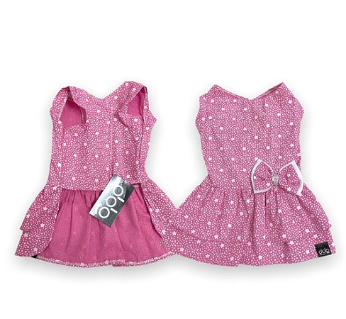 VESTIDO PET ROSA PARA CACHORRO ESTRELA