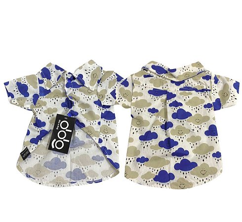 CAMISA PET PARA CACHORRO NUVEM CHUVA