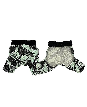 SHORTS PET PARA CACHORRO "BLACK PALM TREE"