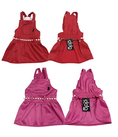 JARDINEIRA PET PARA CACHORRO DE MOLETOM CINTO COM PÉROLA PEARL BELT