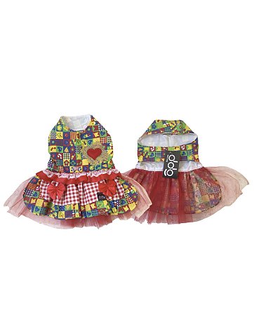 VESTIDO PET JUNINO PARA CACHORRO ARRASTA PATA