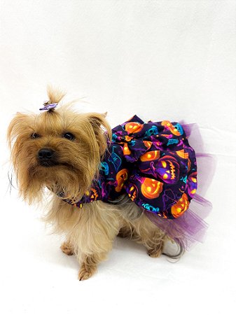 VESTIDO PARA CACHORRO LUXO HALLOWEEN