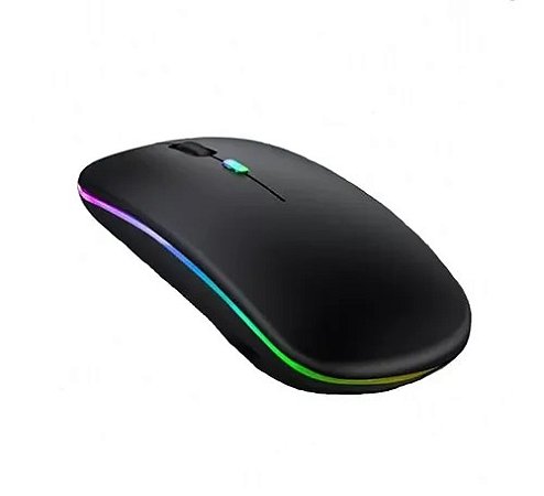Mouse Wireless Recarregável Led Rgb 2.4 Ghz Sem Fio