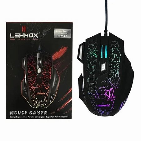 Mouse Gamer Usb 3.0 Led Rgb 3200 Dpi Para Jogos Profissional