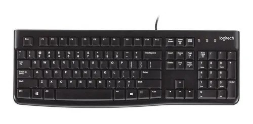 Teclado Logitech K120 QWERTY português Brasil cor preto