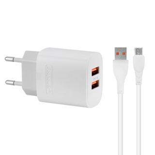 Fonte Carregador Ecopower EP-7027 - 2x USB - Com Cabo Tipo C - Branco