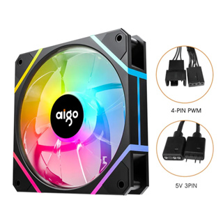 Cooler para Gabinete Aigo AM12 Pro - Preto/RGB (5 Unidades)