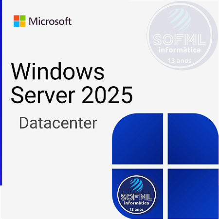 Licença Windows Server 2025 Datacenter 64Bits 16 Core
