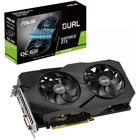 Placa de Vídeo Asus GeForce GTX 1660 Super Dual OC, 6GB GDDR6, 192Bit, DUAL-GTX1660S-O6G-EVO