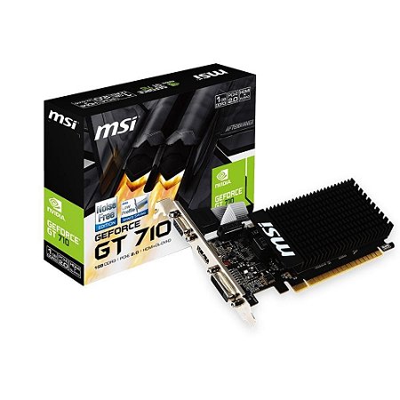 Placa de Vídeo MSI NVIDIA GeForce GT 710 1GD3H LP 1GB, DDR3