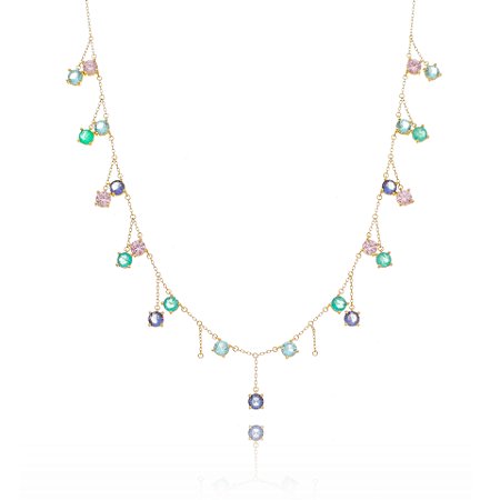 Colar de Prata Angel Luxo Banhado em Ouro 18K