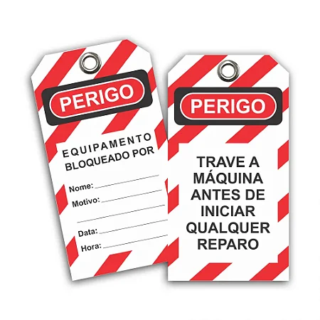 Etiqueta de Bloqueio - Trave a máquina