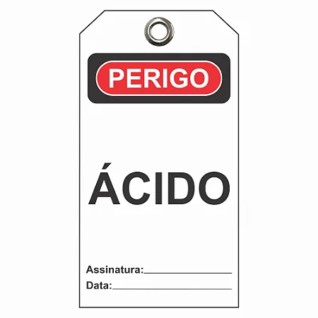 Etiqueta de Perigo - Ácido
