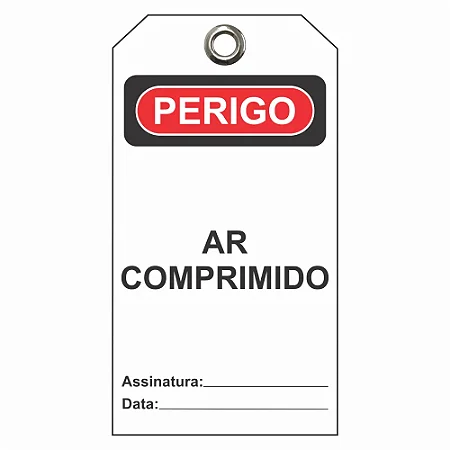 Etiqueta de Perigo - Ar comprimido