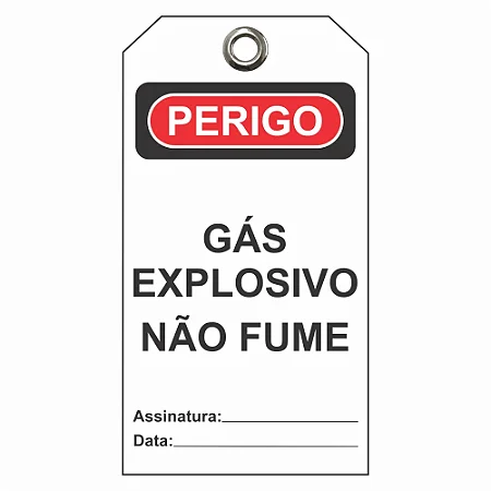 Etiqueta de Perigo - Gás Explosivo
