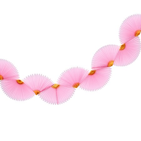 Rosa e Laranja - Guirlanda Leque