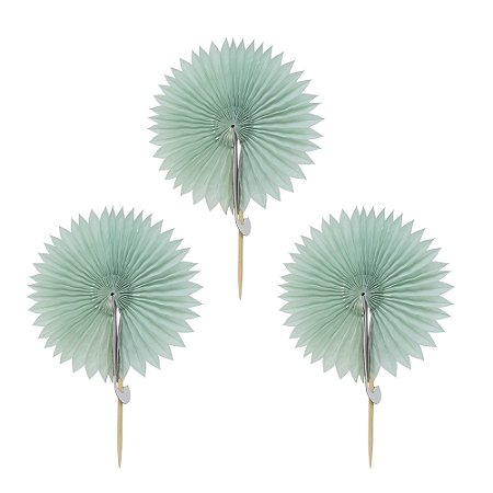 Verde Menta - Mini Leque Topper