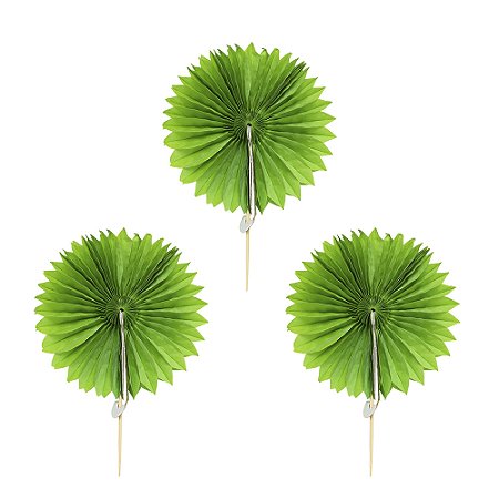 Verde Folha - Mini Leque Topper
