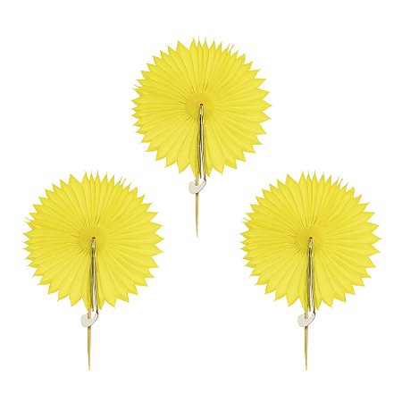 Amarelo Canario - Mini Leque Topper