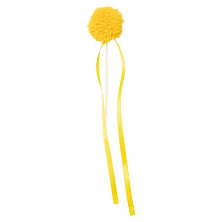 Amarelo Quindim - Topo de Bolo Pompom Fitilhos