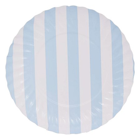 Listra Azul Ceu - Prato de Papel G 18cm (5 und)