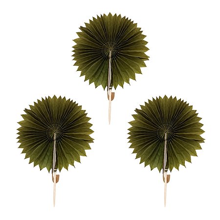Verde Oliva - Mini Leque Topper