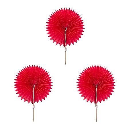 Vermelho Cereja - Mini Leque Topper