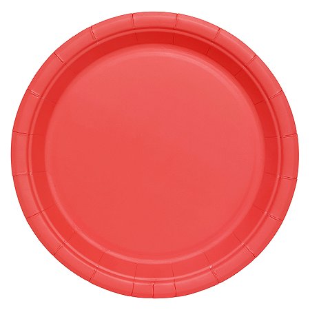 Vermelho - Prato de Papel 18cm (10 und)