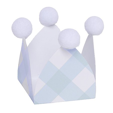 Xadrez Azul - Forminha de doce Pompom (20und)